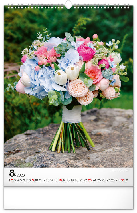 Wall calendar Bouquets 2026, 33 x 46 cm