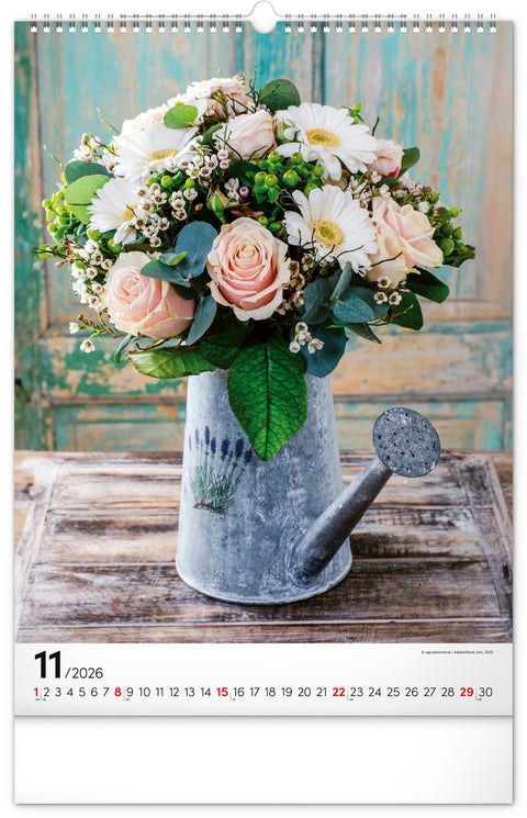Wall calendar Bouquets 2026, 33 x 46 cm