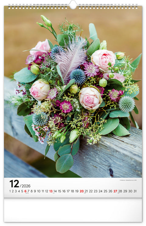 Wall calendar Bouquets 2026, 33 x 46 cm