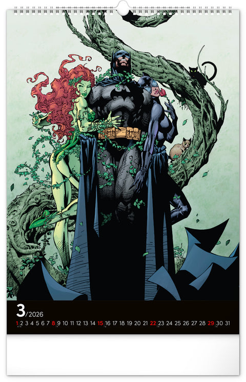 Wall calendar Batman Dark 2026, 33 x 46 cm