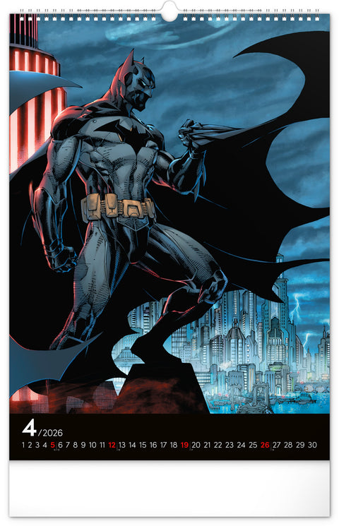 Wall calendar Batman Dark 2026, 33 x 46 cm