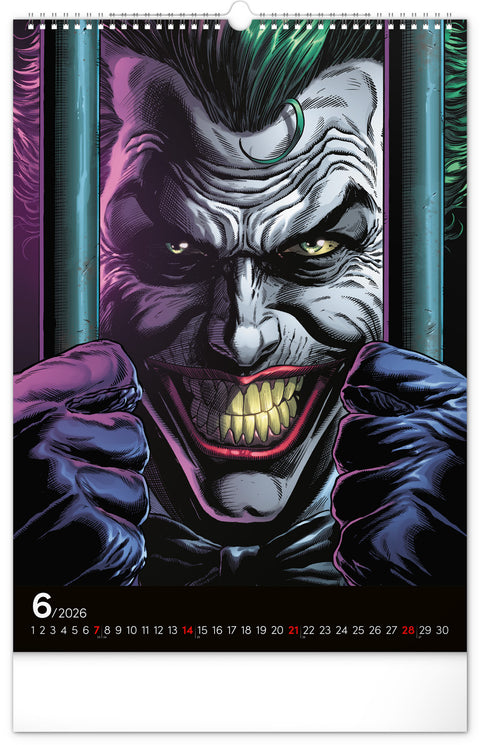 Wall calendar Batman Dark 2026, 33 x 46 cm