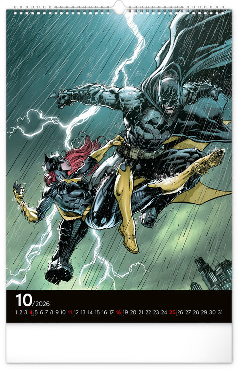 Wall calendar Batman Dark 2026, 33 x 46 cm