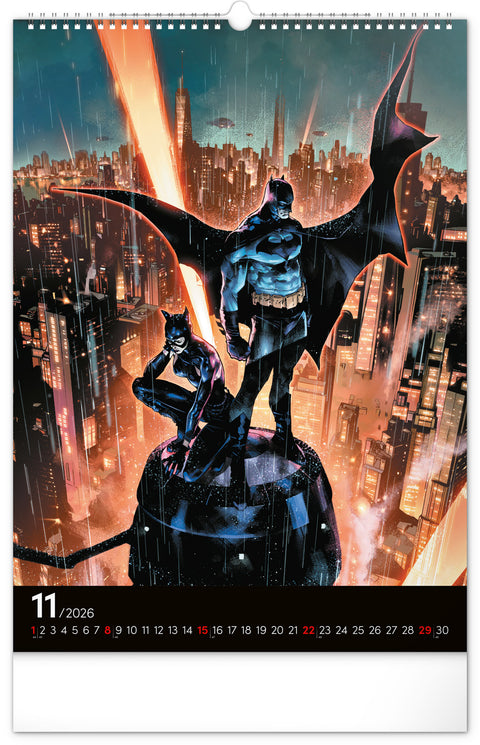 Wall calendar Batman Dark 2026, 33 x 46 cm