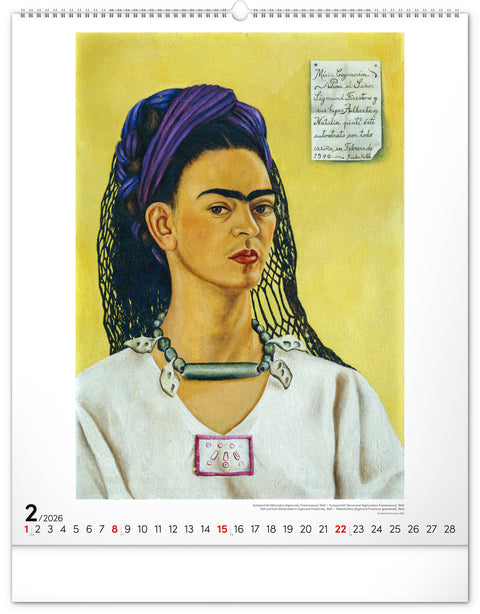 Wall calendar Frida Kahlo 2026, 48 x 56 cm