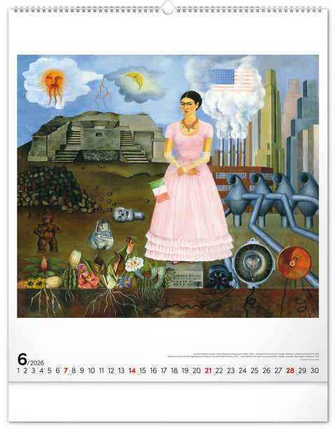 Wall calendar Frida Kahlo 2026, 48 x 56 cm