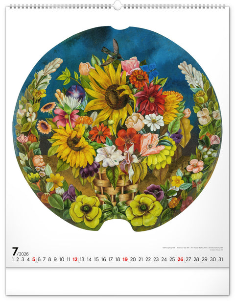 Wall calendar Frida Kahlo 2026, 48 x 56 cm
