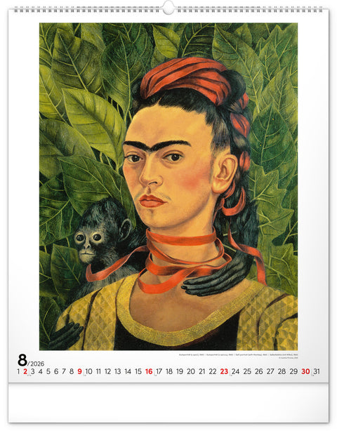 Wall calendar Frida Kahlo 2026, 48 x 56 cm