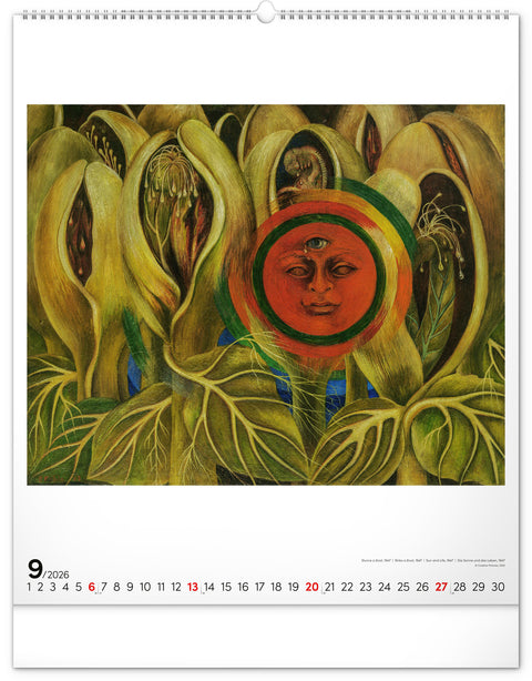 Wall calendar Frida Kahlo 2026, 48 x 56 cm