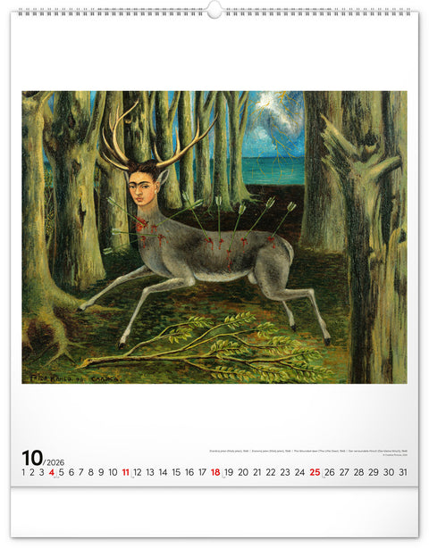 Wall calendar Frida Kahlo 2026, 48 x 56 cm