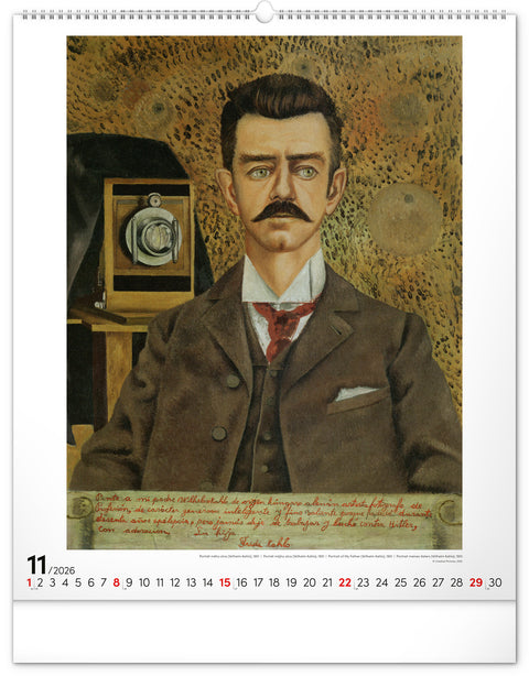 Wall calendar Frida Kahlo 2026, 48 x 56 cm