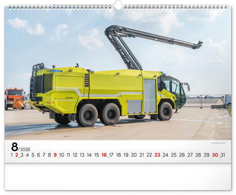 Wall calendar Fire Trucks 2026, 48 x 33 cm
