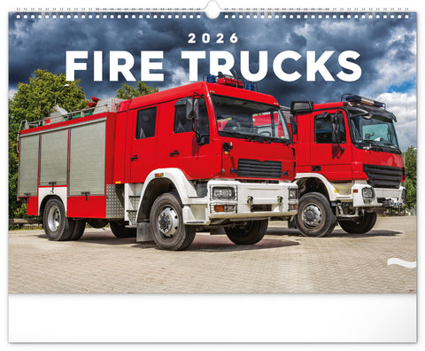Wall calendar Fire Trucks 2026, 48 x 33 cm