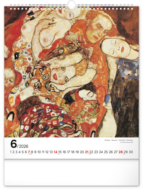 Wall calendar Gustav Klimt 2026, 30 x 34 cm