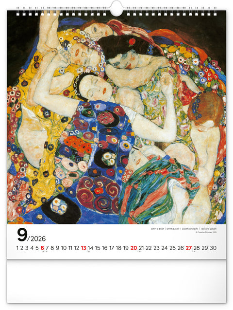 Wall calendar Gustav Klimt 2026, 30 x 34 cm