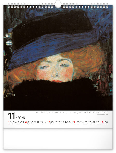 Wall calendar Gustav Klimt 2026, 30 x 34 cm