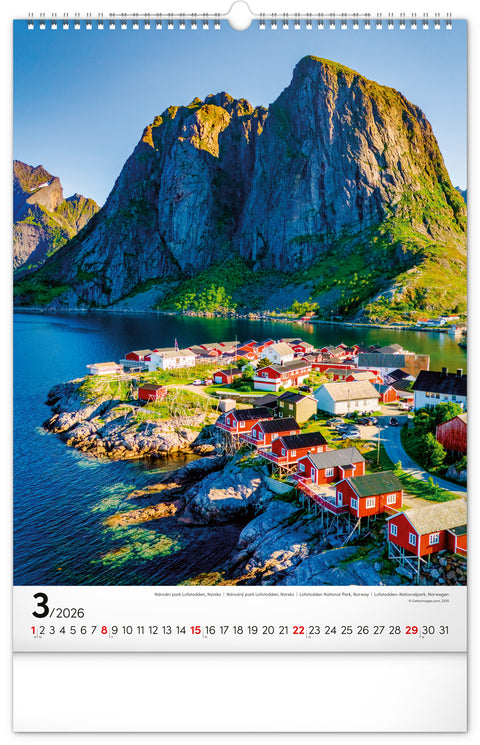 Wall calendar World National Parks 2026, 33 x 46 cm