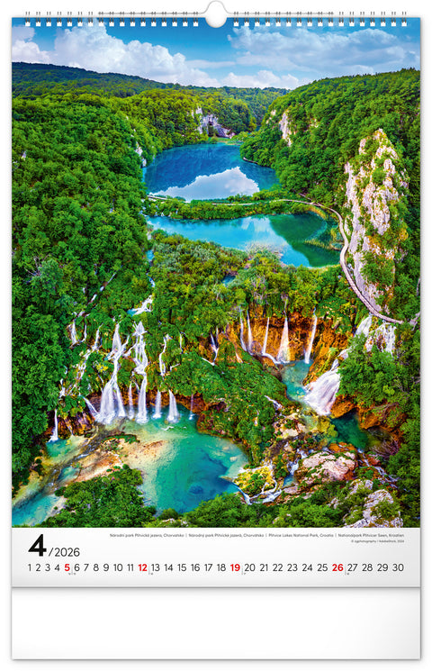 Wall calendar World National Parks 2026, 33 x 46 cm