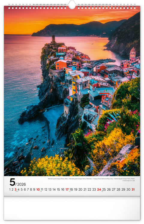 Wall calendar World National Parks 2026, 33 x 46 cm