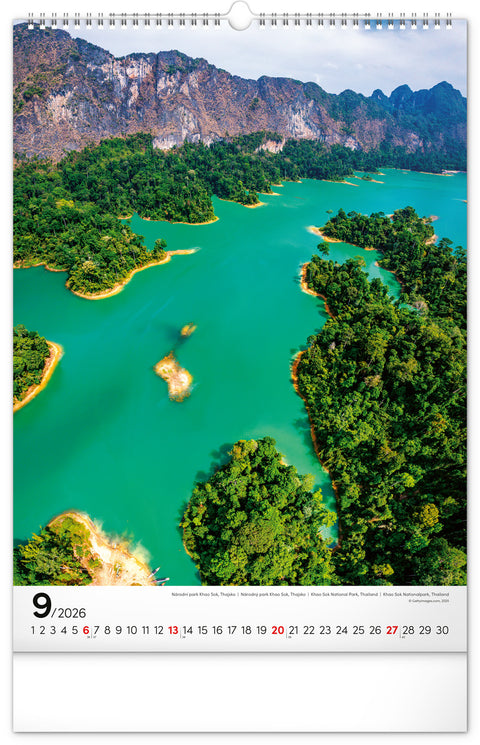 Wall calendar World National Parks 2026, 33 x 46 cm