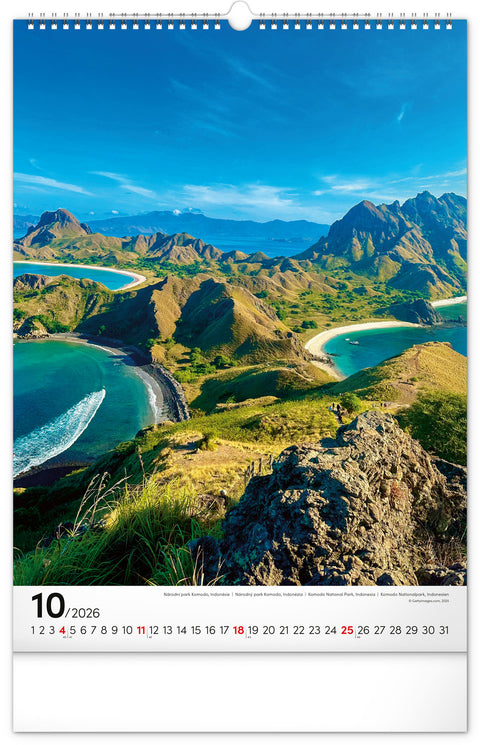 Wall calendar World National Parks 2026, 33 x 46 cm