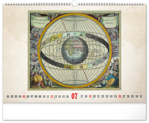 Wall calendar Antique maps 2026, 48 x 33 cm