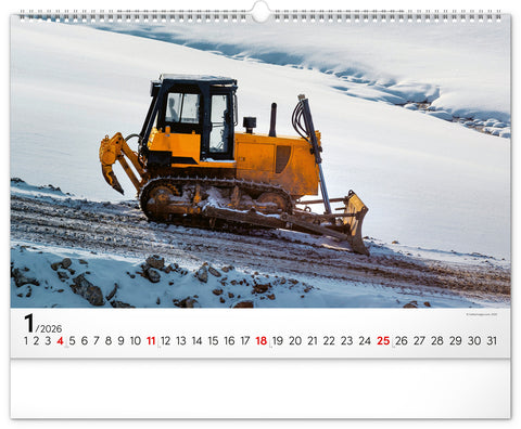 Wall calendar Heavy Machines 2026, 48 x 33 cm