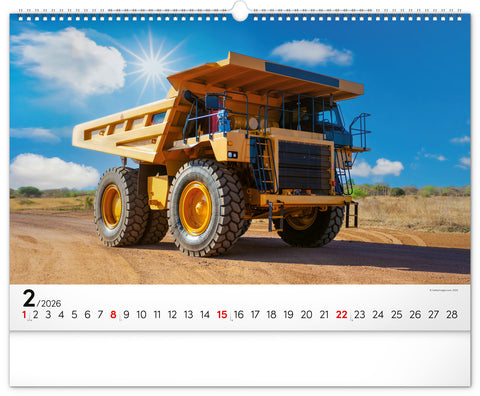 Wall calendar Heavy Machines 2026, 48 x 33 cm