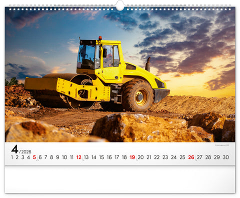 Wall calendar Heavy Machines 2026, 48 x 33 cm
