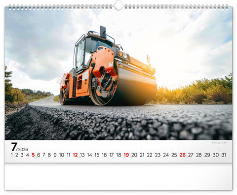 Wall calendar Heavy Machines 2026, 48 x 33 cm
