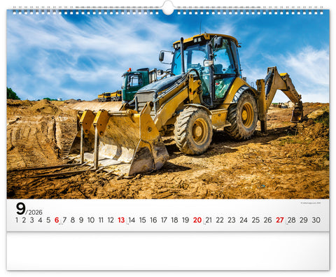 Wall calendar Heavy Machines 2026, 48 x 33 cm