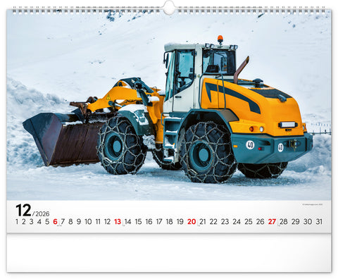 Wall calendar Heavy Machines 2026, 48 x 33 cm