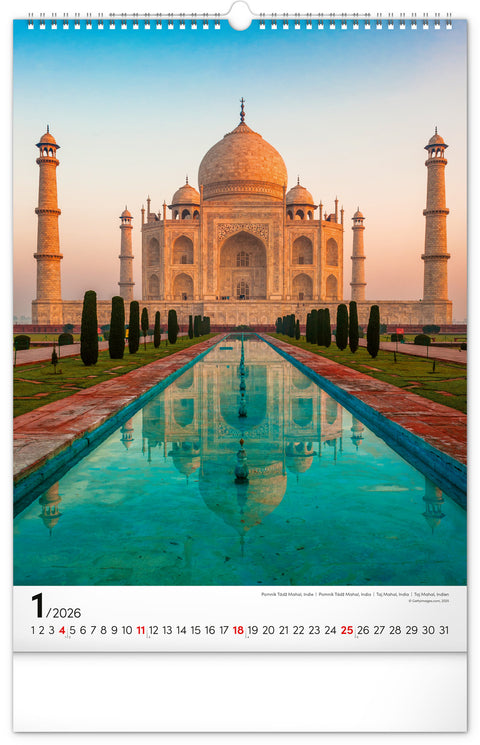 Wall calendar All around the World 2026, 33 x 46 cm