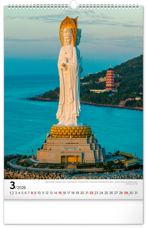 Wall calendar All around the World 2026, 33 x 46 cm