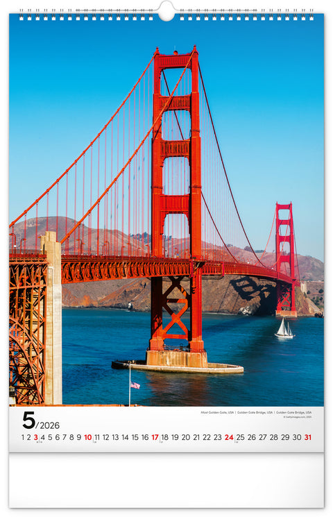 Wall calendar All around the World 2026, 33 x 46 cm