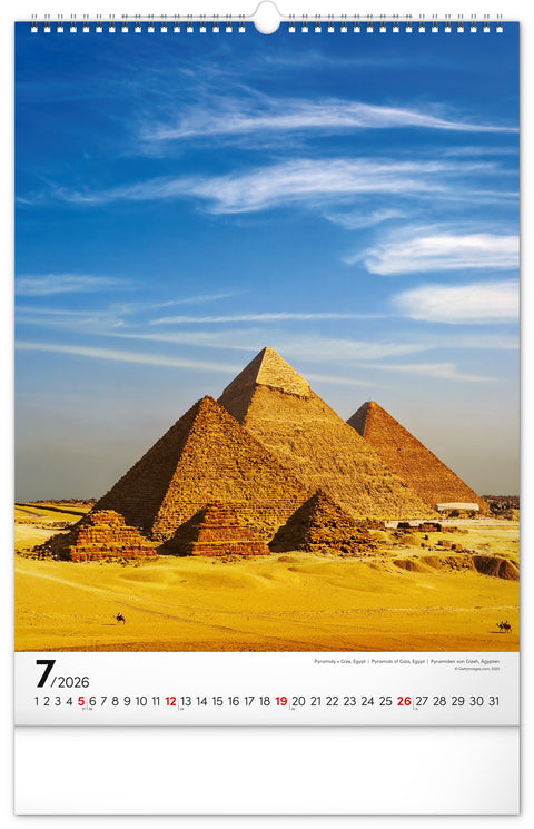 Wall calendar All around the World 2026, 33 x 46 cm