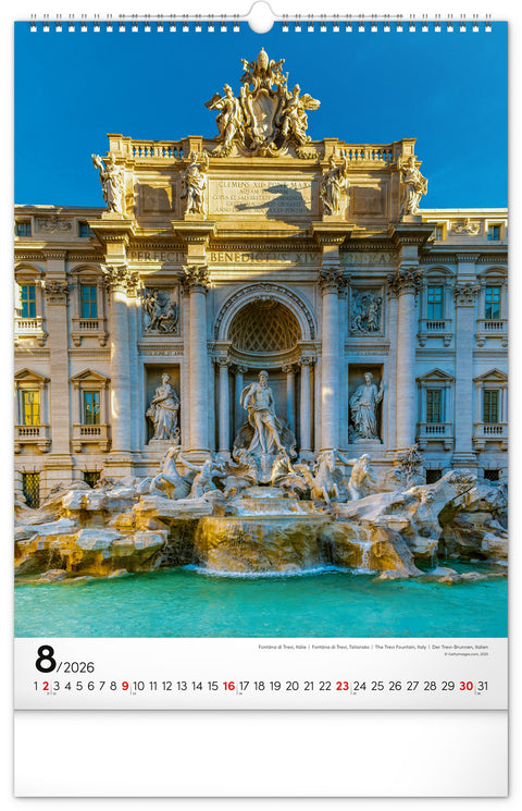 Wall calendar All around the World 2026, 33 x 46 cm