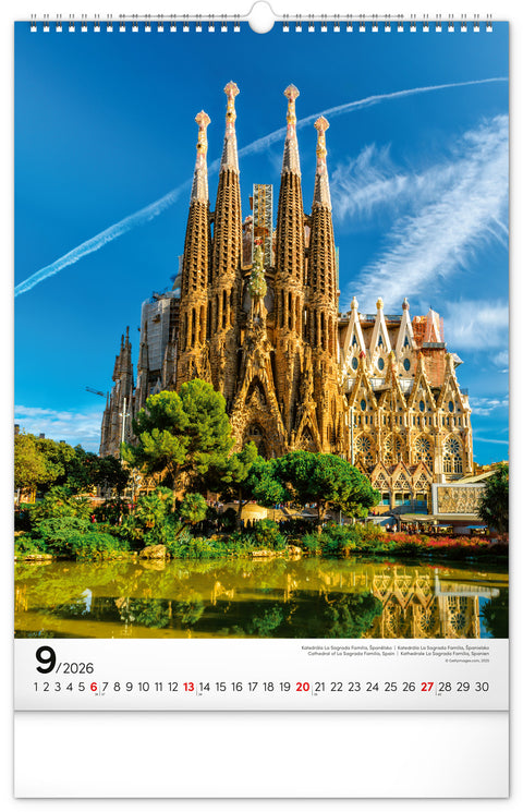 Wall calendar All around the World 2026, 33 x 46 cm