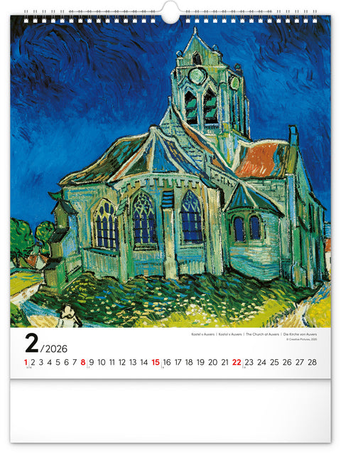 Wall calendar Vincent van Gogh 2026, 30 x 34 cm