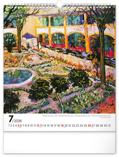 Wall calendar Vincent van Gogh 2026, 30 x 34 cm