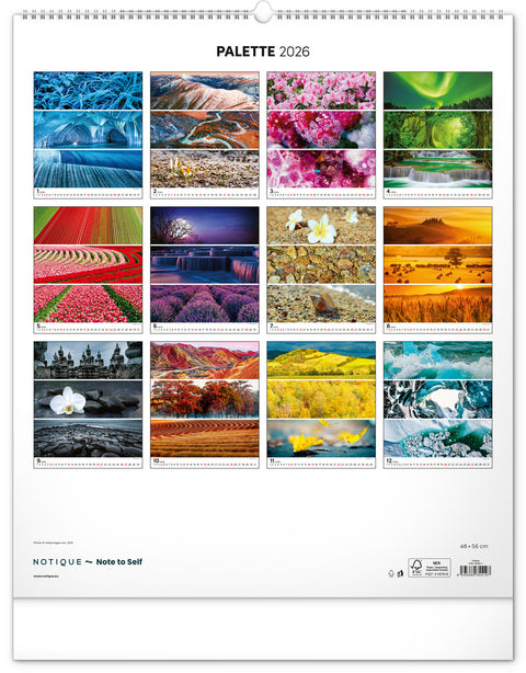 Wall calendar Palette 2026, 48 x 56 cm