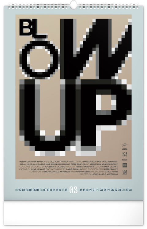 Wall calendar Alternative Movie Posters 2026, 33 x 46 cm