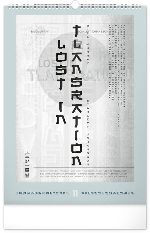 Wall calendar Alternative Movie Posters 2026, 33 x 46 cm