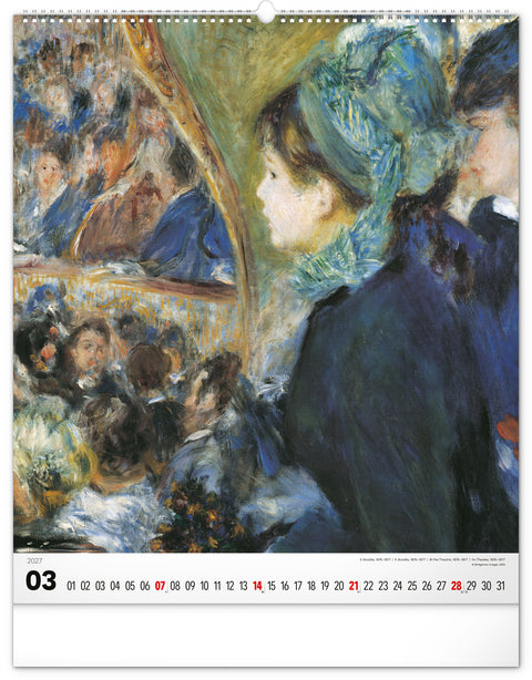 Wall calendar Impressionism 2027, 48 x 56 cm