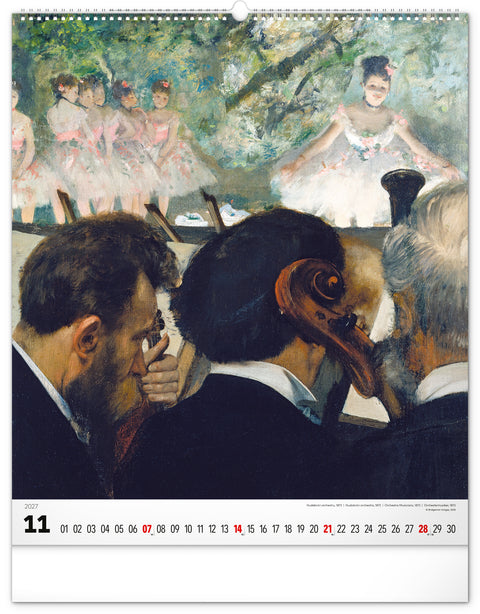 Wall calendar Impressionism 2027, 48 x 56 cm