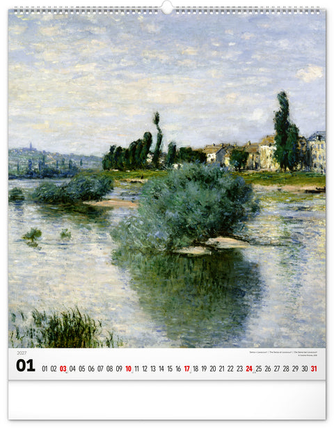 Wall calendar Claude Monet 2027, 48 x 56 cm