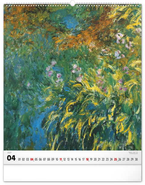 Wall calendar Claude Monet 2027, 48 x 56 cm