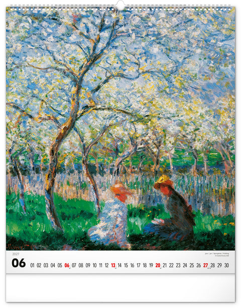 Wall calendar Claude Monet 2027, 48 x 56 cm