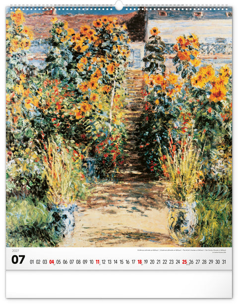 Wall calendar Claude Monet 2027, 48 x 56 cm