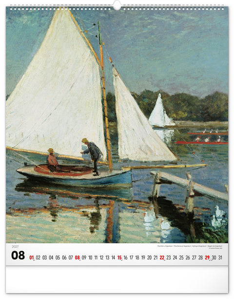 Wall calendar Claude Monet 2027, 48 x 56 cm